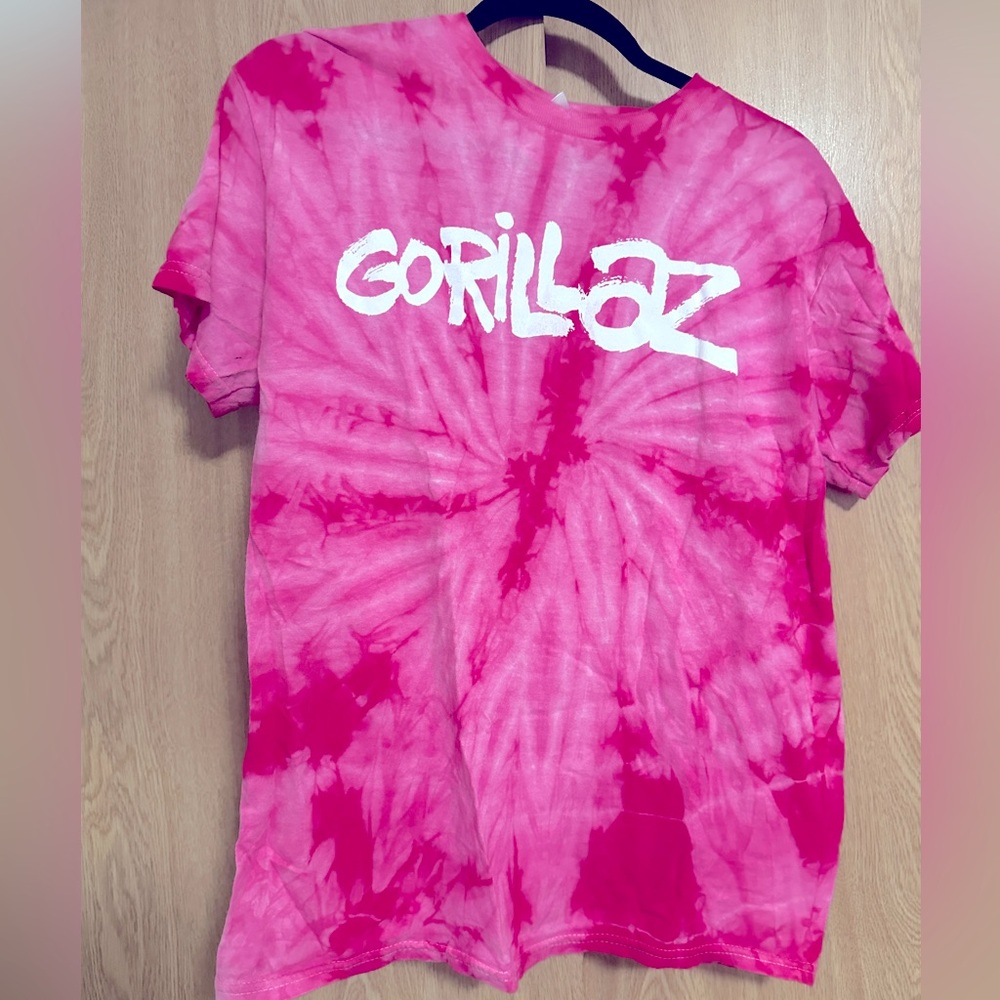 Gorillaz Pink Tie Dye 2022 Tour Shirt